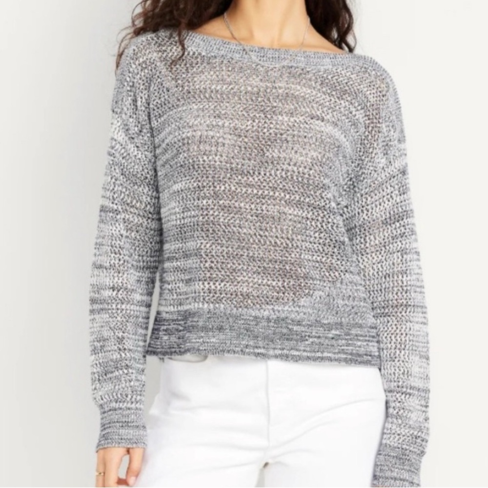 NWT Old Navy Women's Marled  Knit Gray Sweater SZ XL